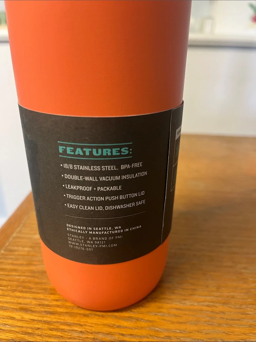 Stanley Orange and Gray Go Bottle Travel Vacuum Flask - Picture 4 of 5